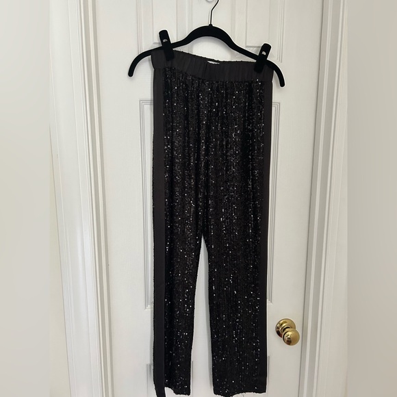 Greylin Sequined Track Pants - Picture 1 of 3